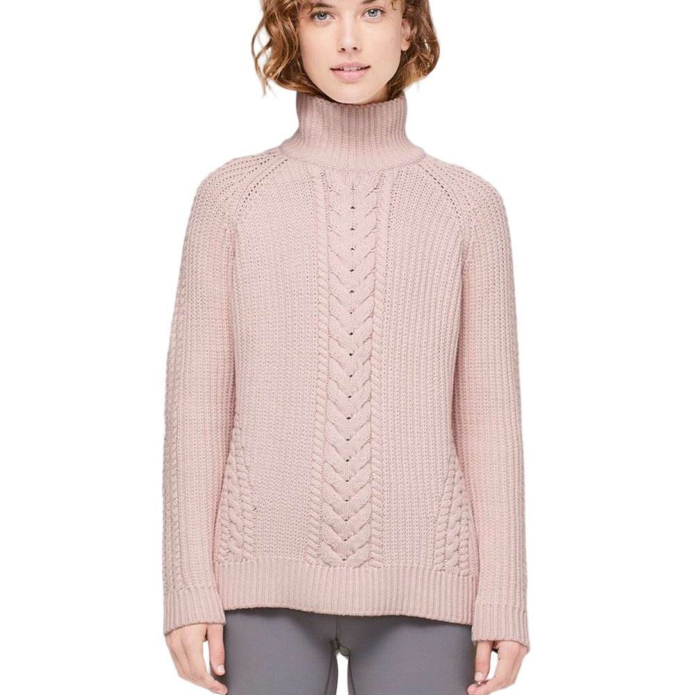 Lululemon Pink Cable Knit Sweater Size 4